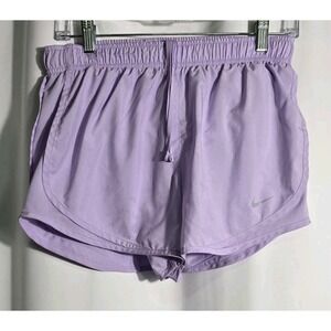 Nike Dri-FIT‎ Running Shorts Womens MEDIUM Purple Split Athletic Lined